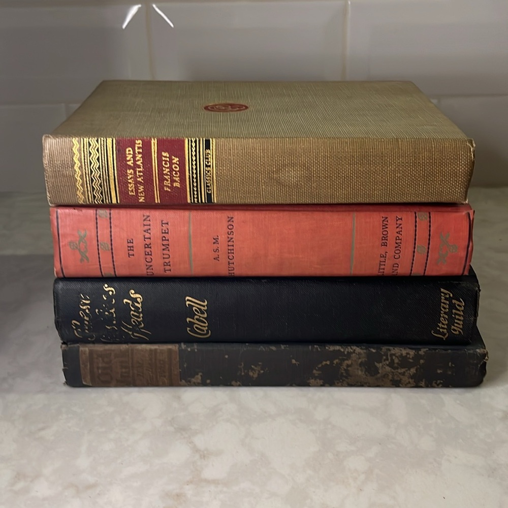 Antique Vintage Book Stack Decor - Picture 2 of 7